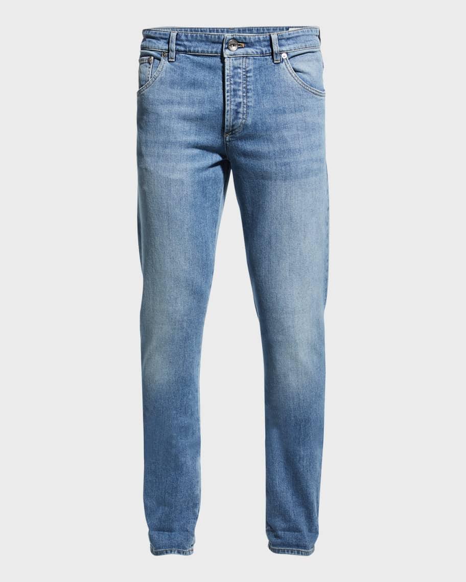 Men's 5-Pocket Denim Jeans Product Image