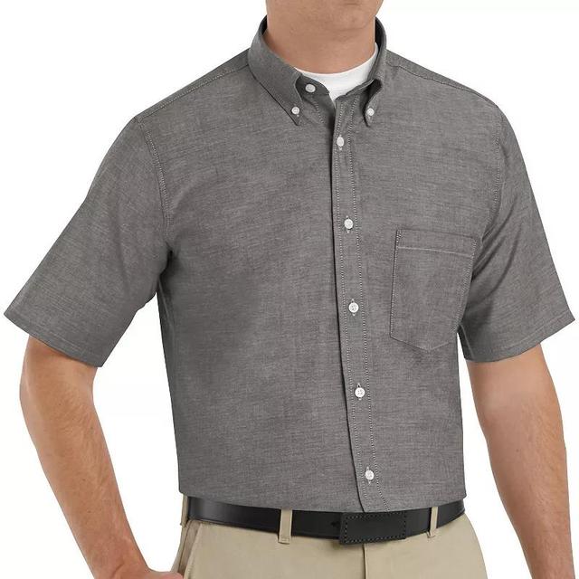 Mens Red Kap Short-Sleeved Executive Oxford Dress Shirt Grey Product Image