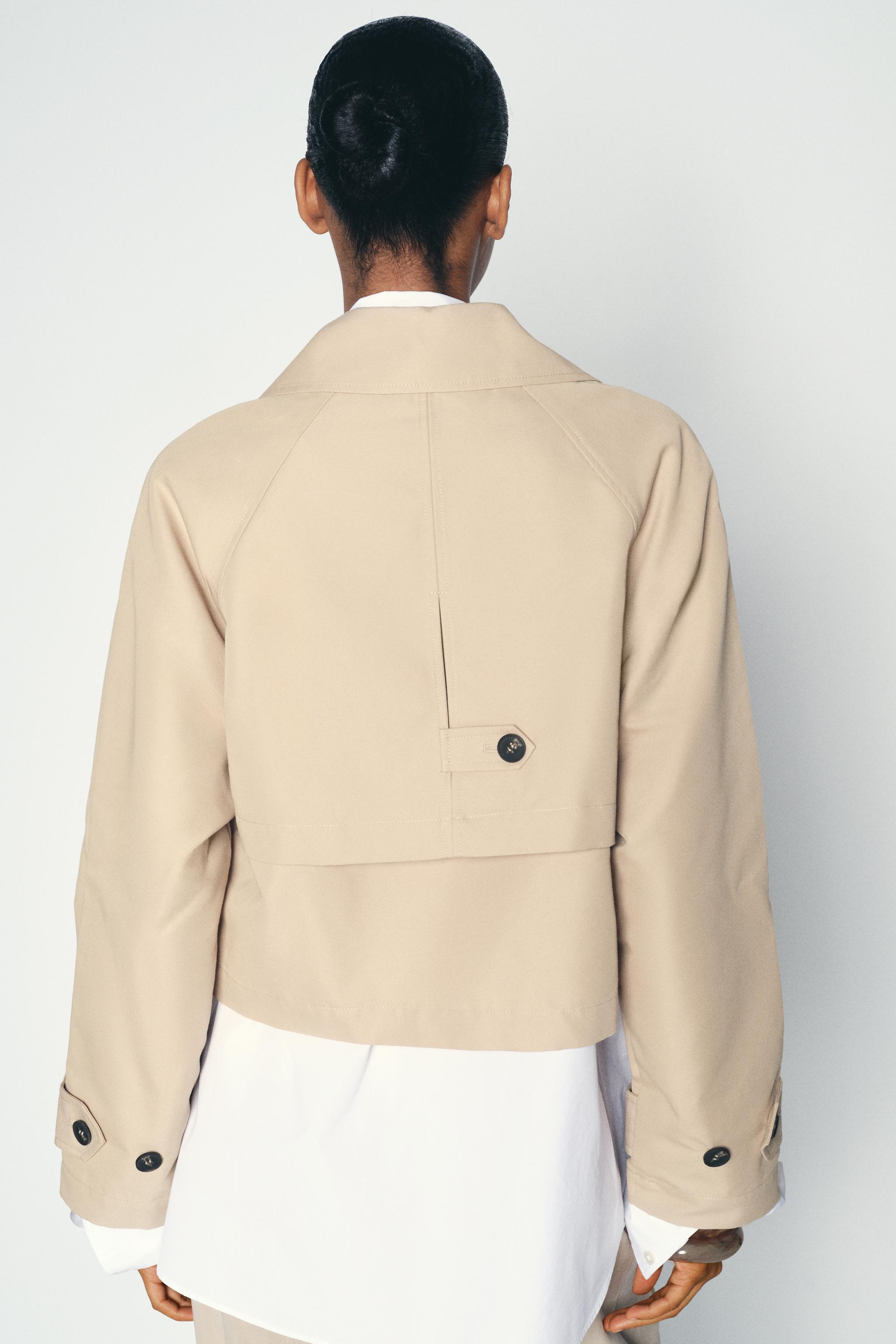 SHORT DOUBLE-BREASTED TRENCH COAT Product Image