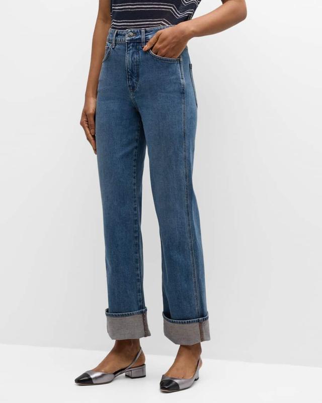 Dylan Straight-Leg Cuffed Jeans Product Image