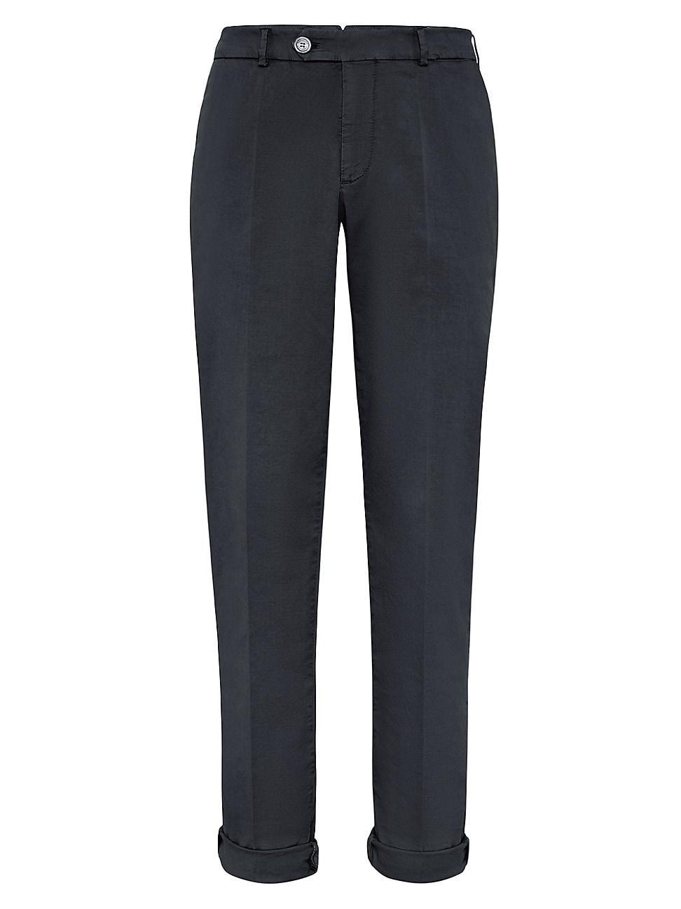 Mens Garment Dyed Italian Fit Trousers Product Image