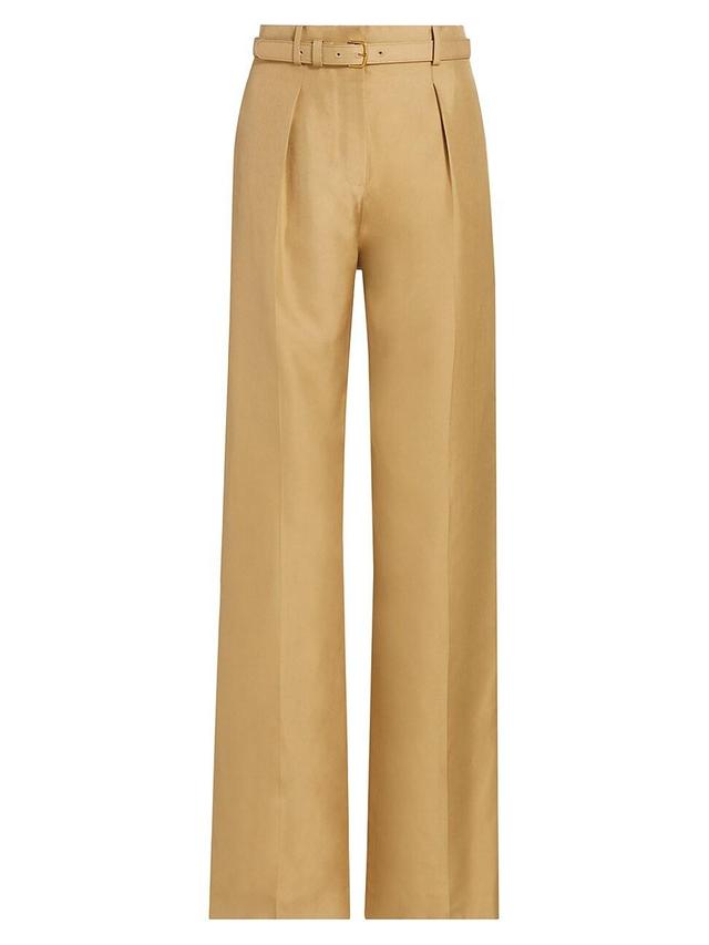 Womens Edward Lightweight Shantung Silk Trousers Product Image