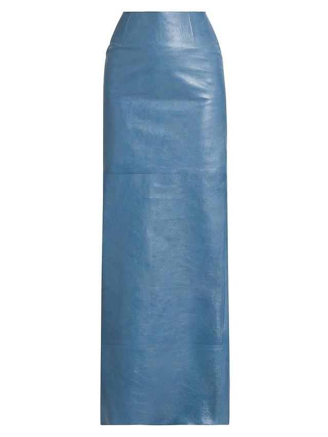 Womens Leather Maxi Skirt Product Image