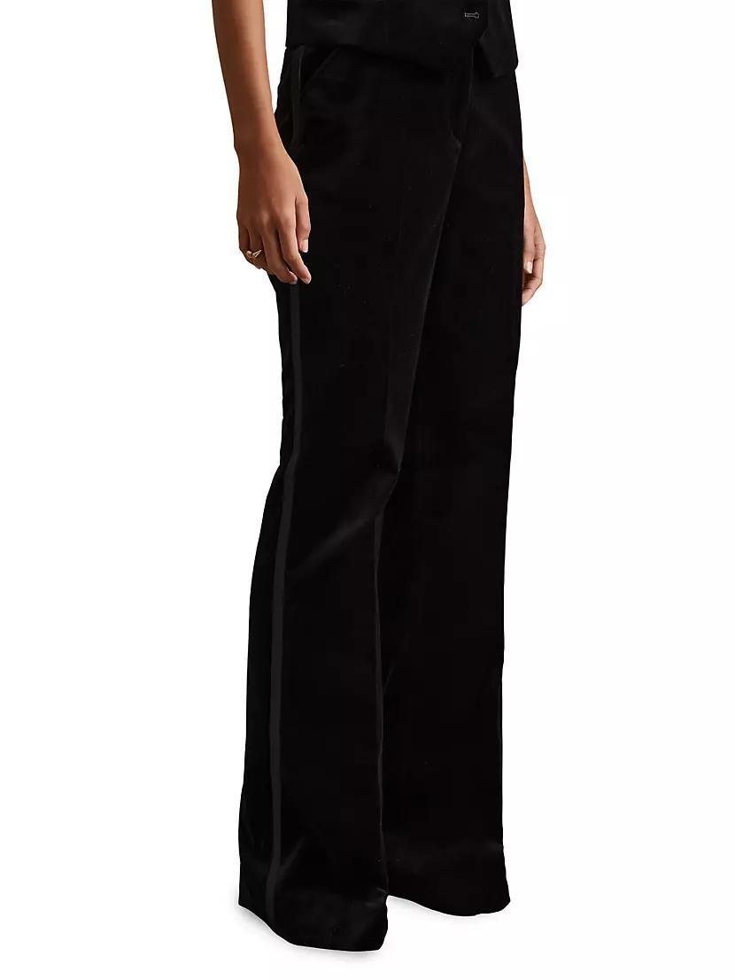 Parisa Velvet Tuxedo Pants Product Image