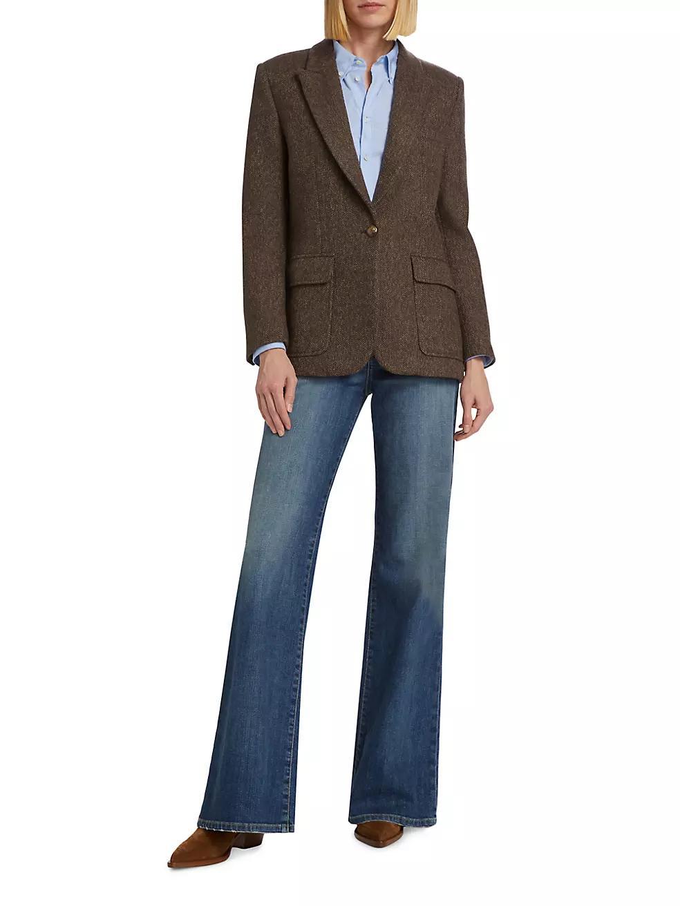 Mireille Herringbone Wool Blazer Product Image