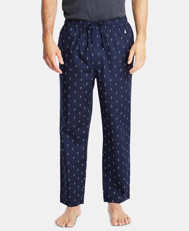 Nautica Mens Cotton Anchor-Print Pajama Pants Product Image