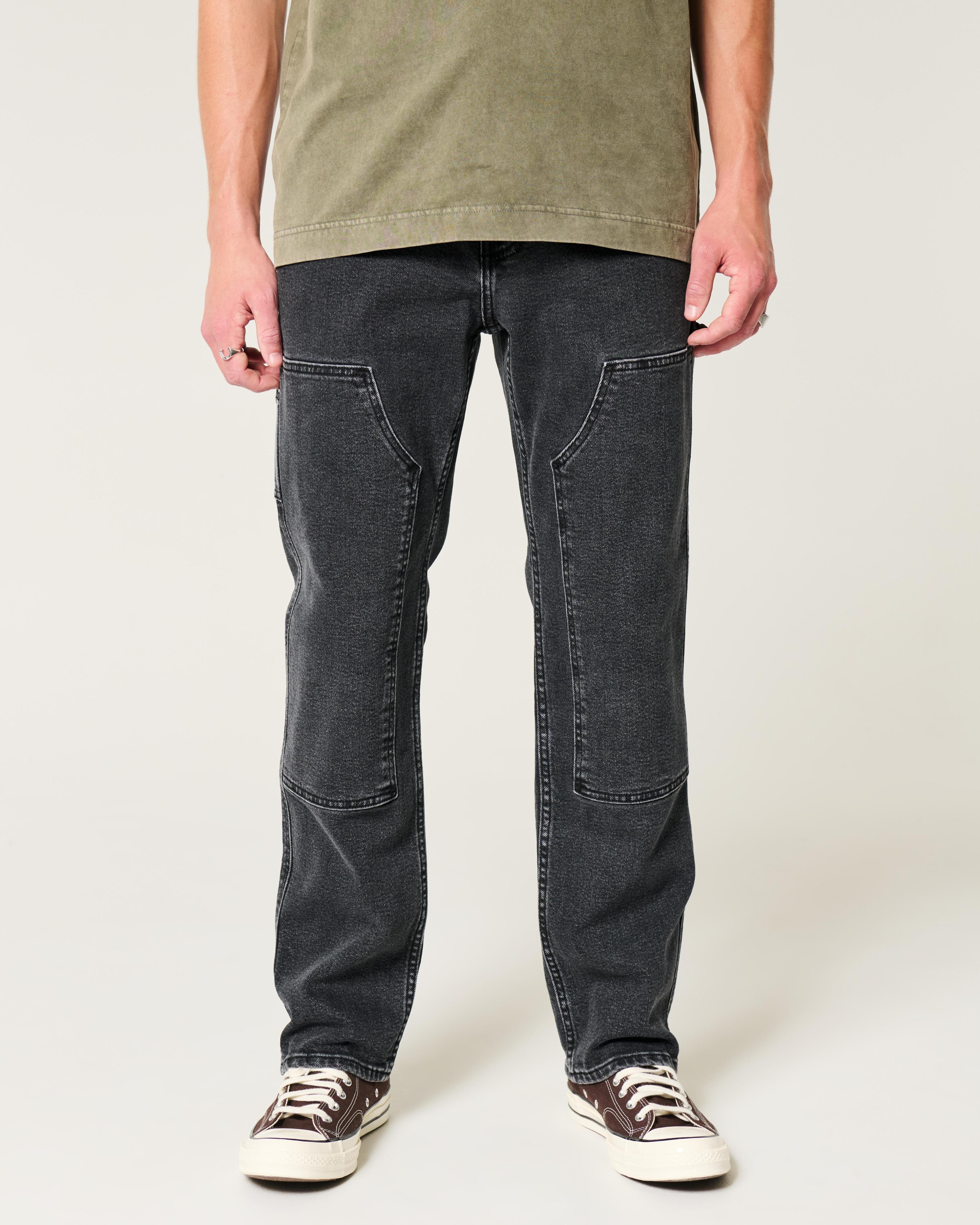 Washed Black Loose Carpenter Jeans Product Image