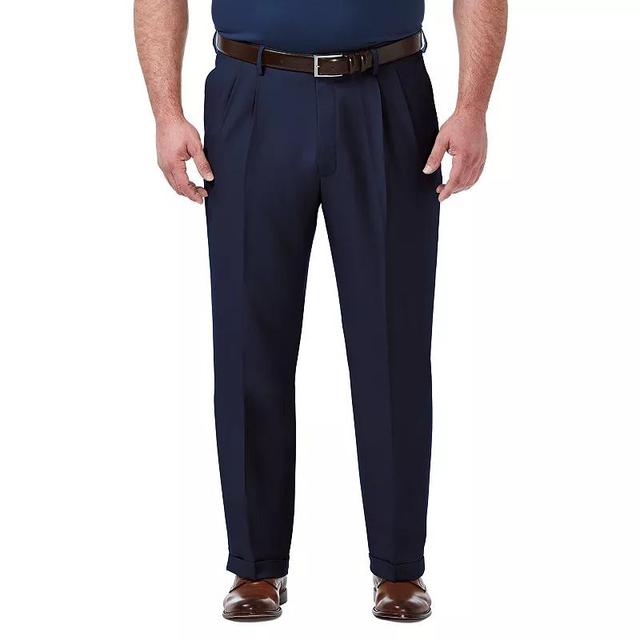 Big & Tall Haggar Premium Comfort Classic-Fit Pleated Hidden Expandable Waistband Dress Pants, Mens Product Image