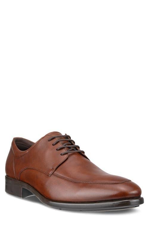 ECCO Citytray Apron Toe Tie (Cognac) Men's Shoes Product Image