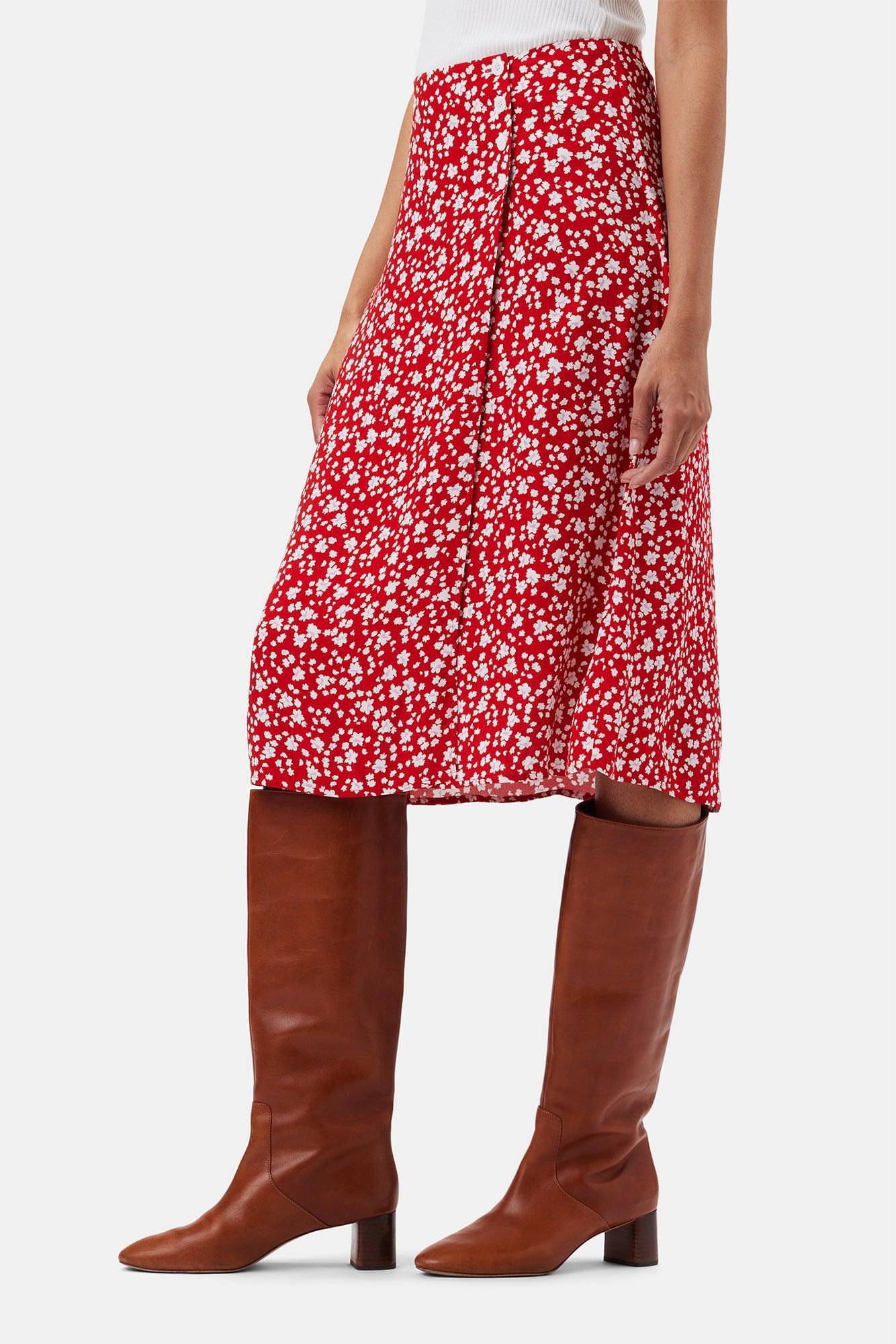 Gabrielle Wrap Skirt - Jane Red Product Image