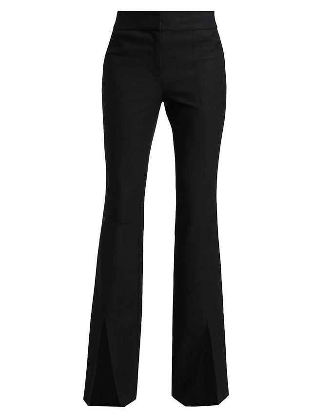 Womens Maeve Slit-Hem Flare Trousers Product Image