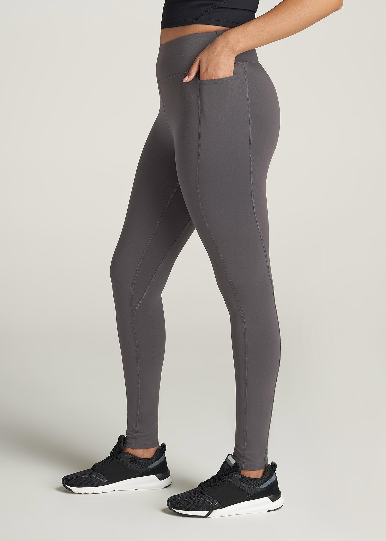 Bella Outer-Pocket Tall Women's Legging in Charcoal Product Image