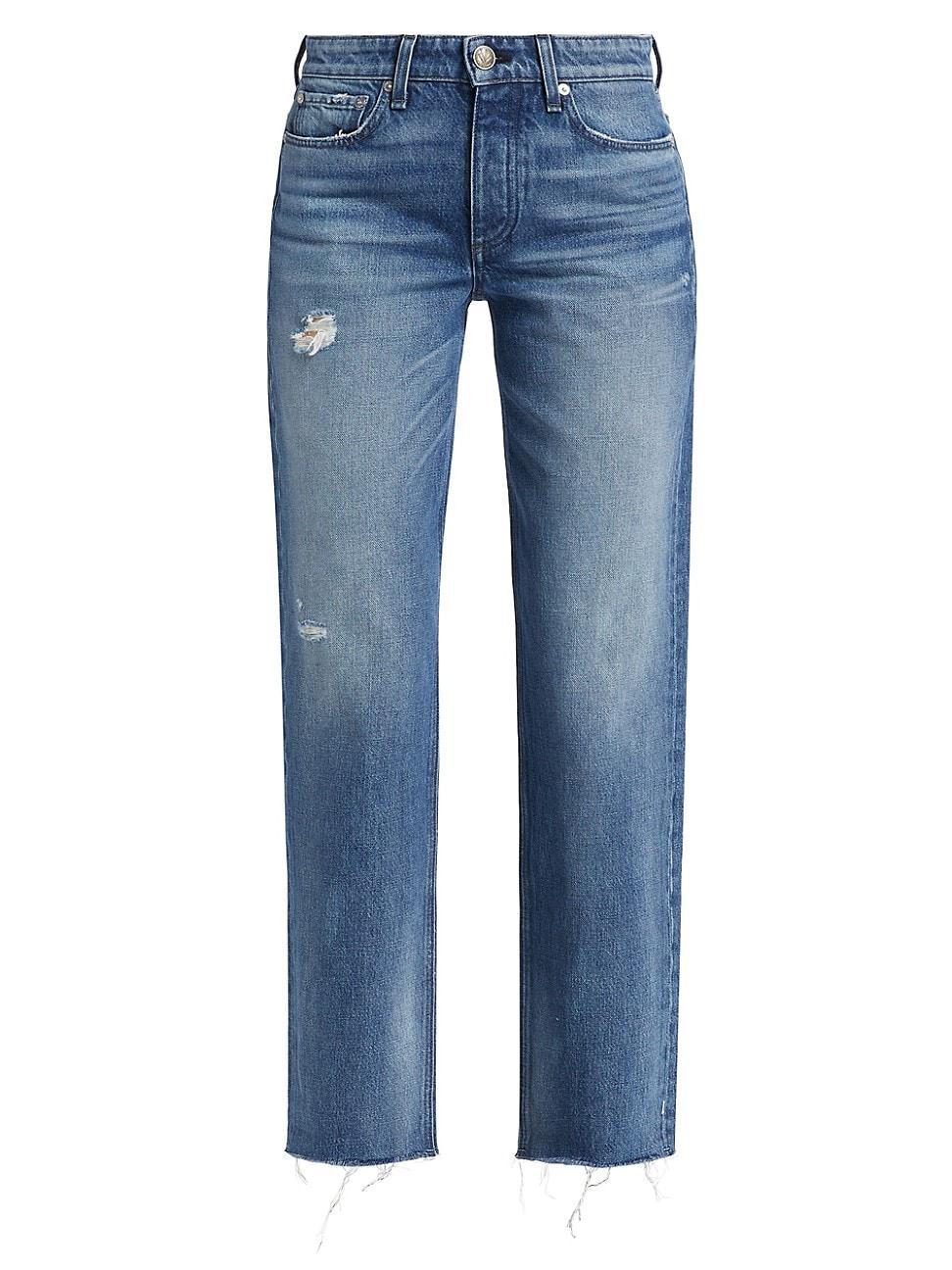 rag & bone Dre Raw Hem Low Rise Baggy Boyfriend Jeans Product Image