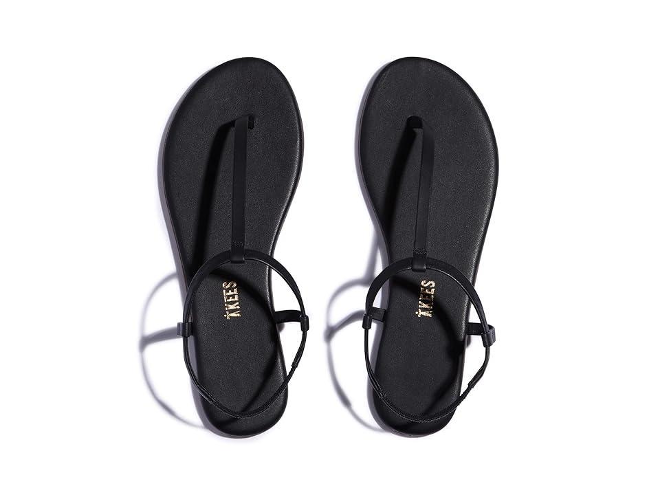 Womens Foundations Matte Leather T-Strap Sandals Product Image