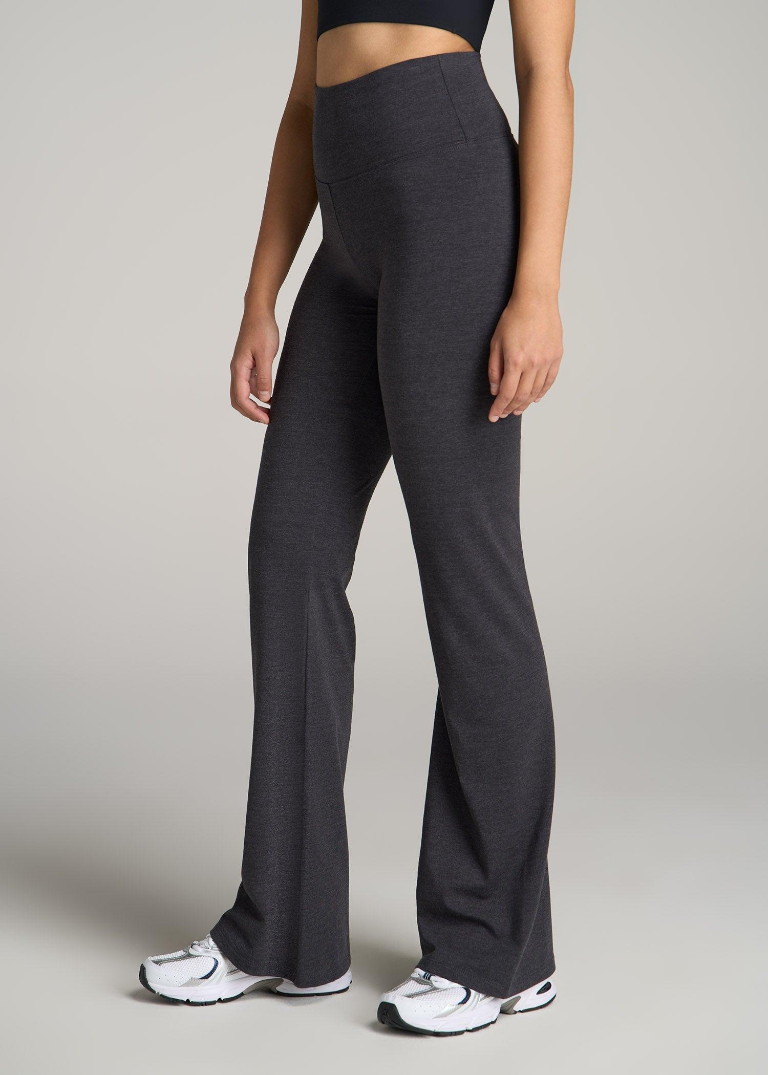 Tall Women's Cotton Flare Legging in Shadow Grey Mix Product Image