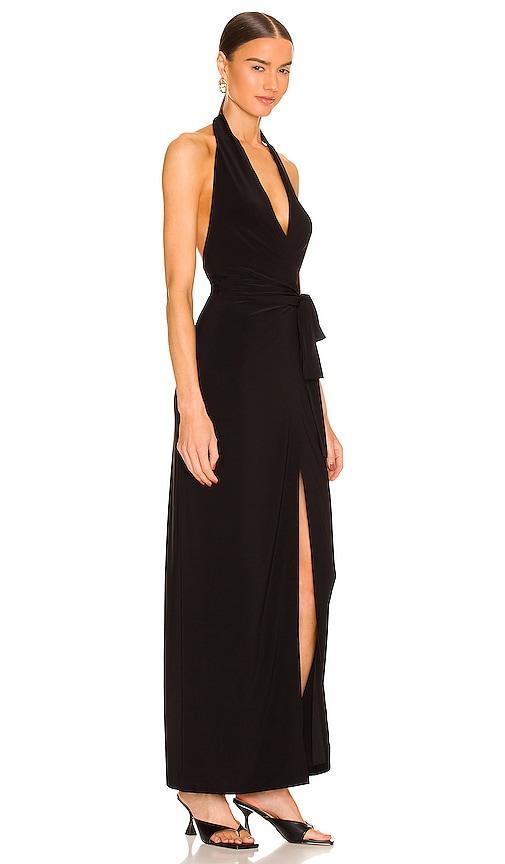 Womens Halter Wrap Straight Gown Product Image