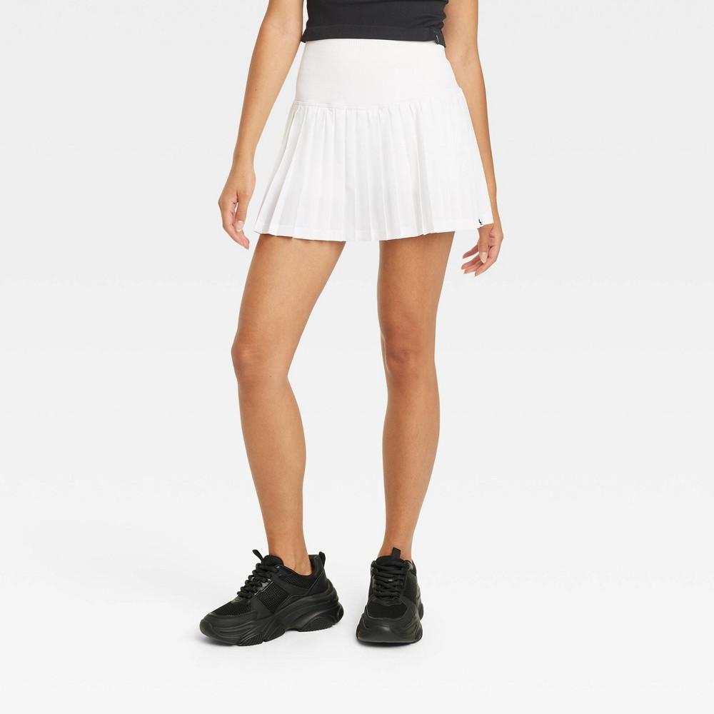 Womens Pleated Tennis Skort - JoyLab White XL Product Image