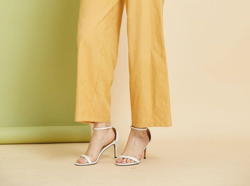 Cutout Lace-Up Wide-Leg Pants Product Image