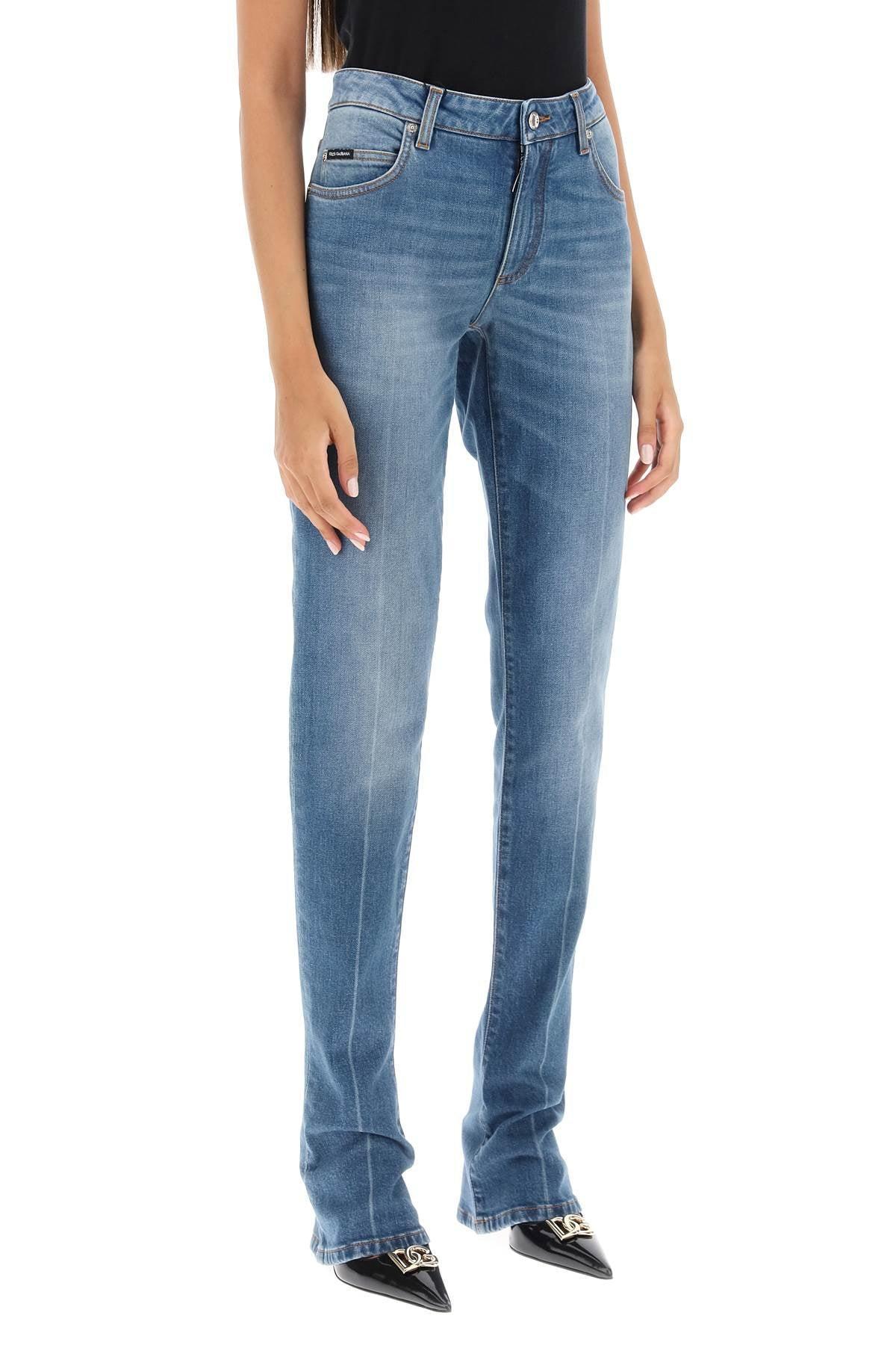 DOLCE & GABBANA Low Rise Trumpet Jeans In Blue Product Image