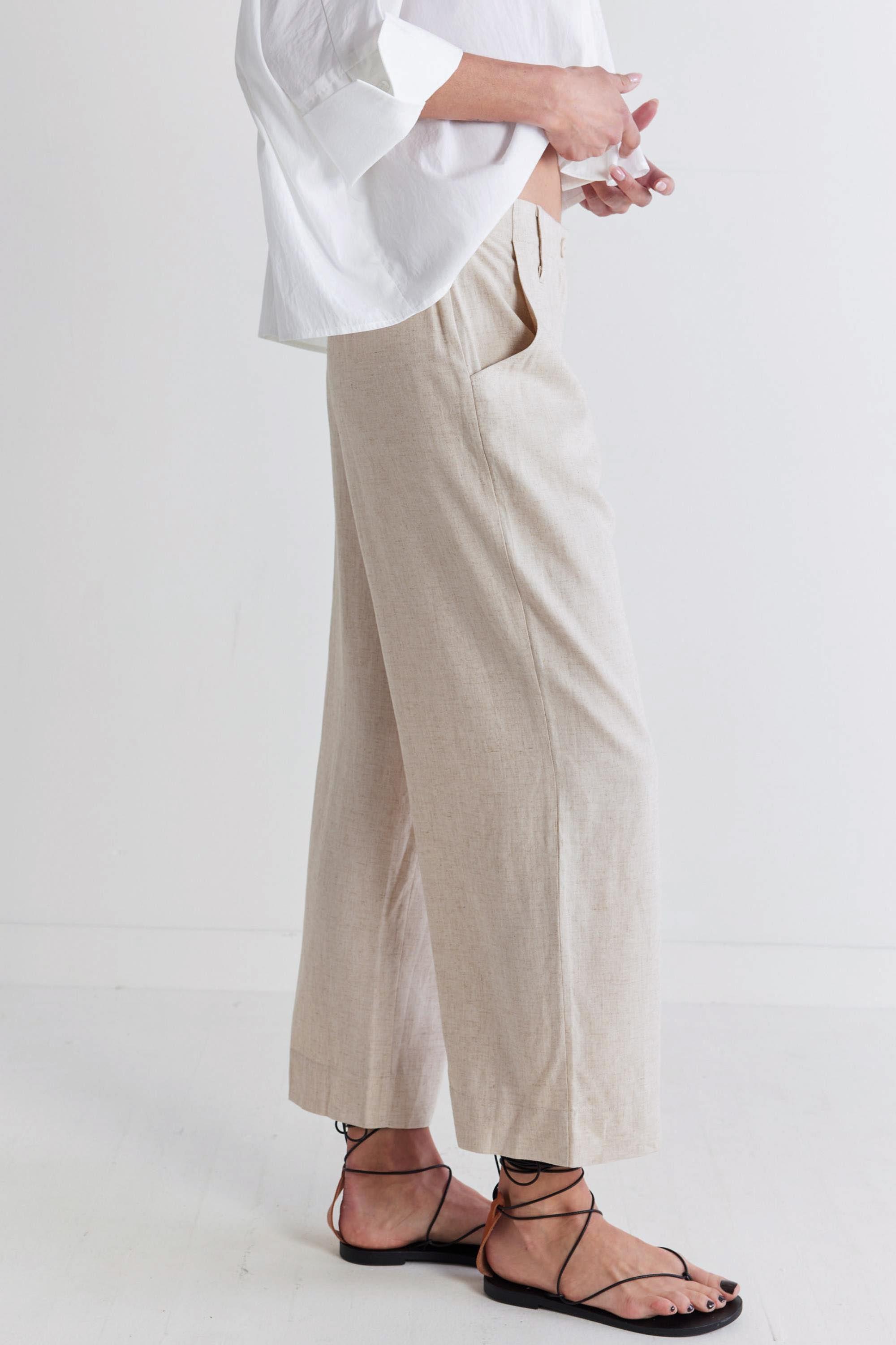 Linen A-Line Pants Product Image