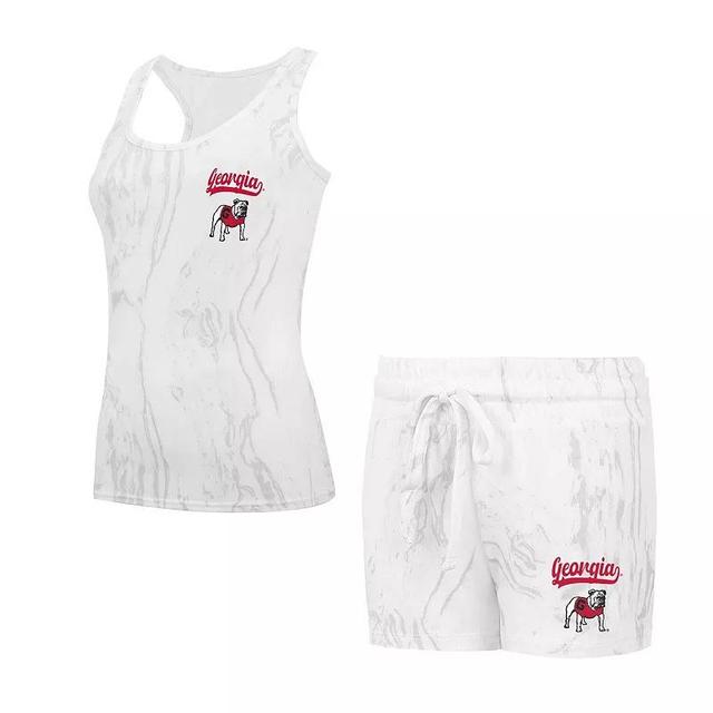 Womens Concepts Sport Georgia Bulldogs Quartz Tank Top & Shorts Set Product Image