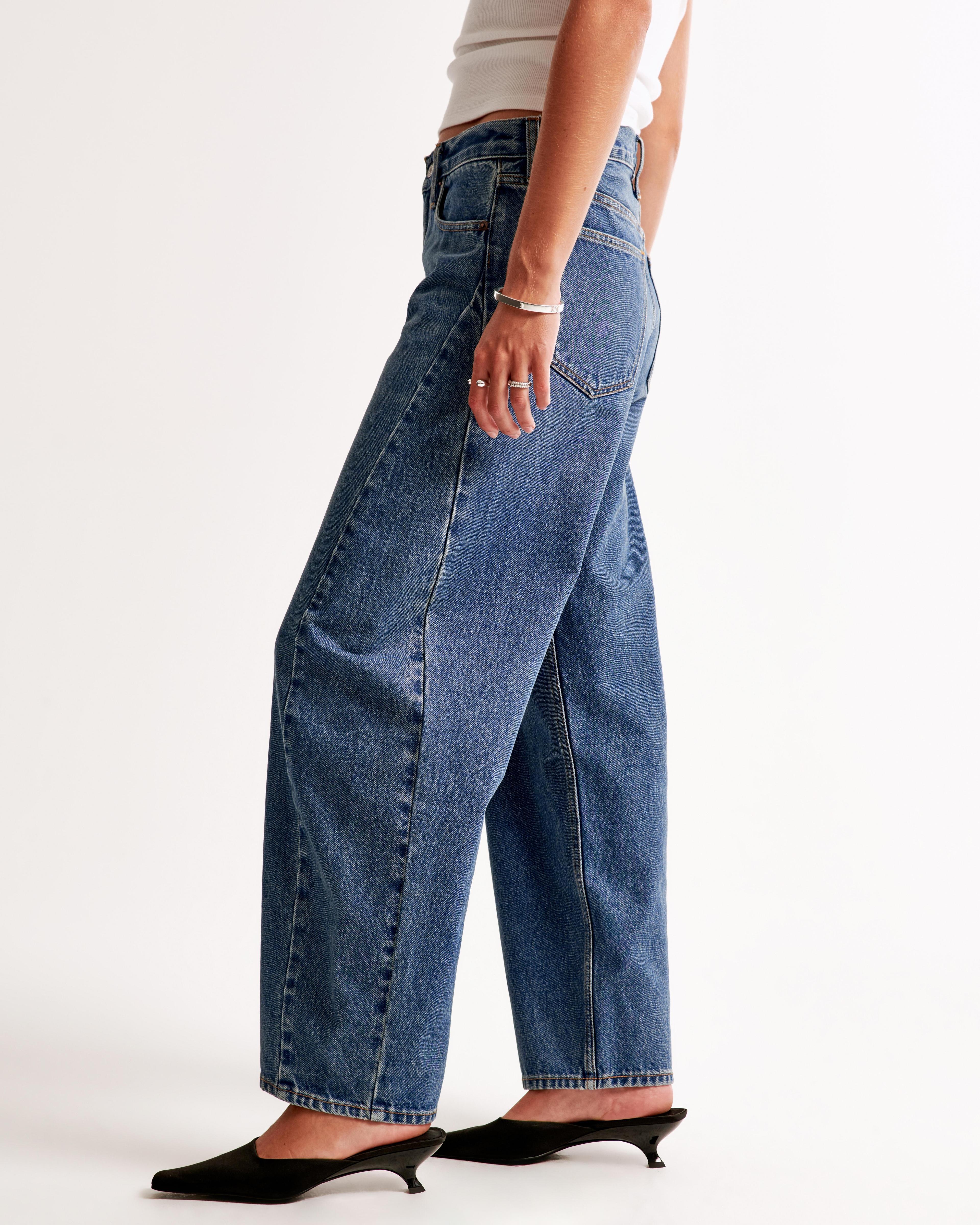 Mid Rise Barrel Jean Product Image