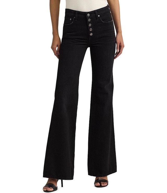 Lauren Ralph Lauren Retro High Rise Flare Jeans Product Image