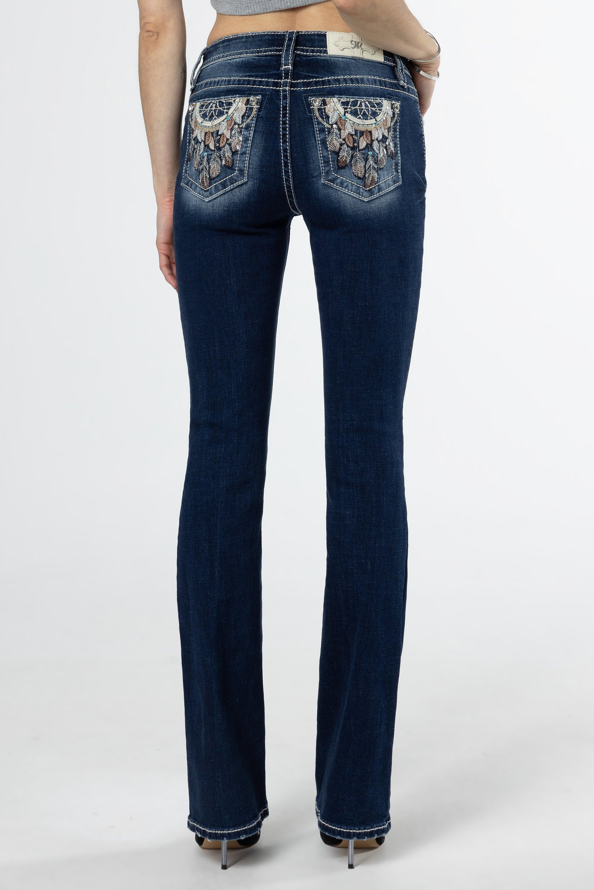 Hazel Feathers Bootcut Jeans Product Image