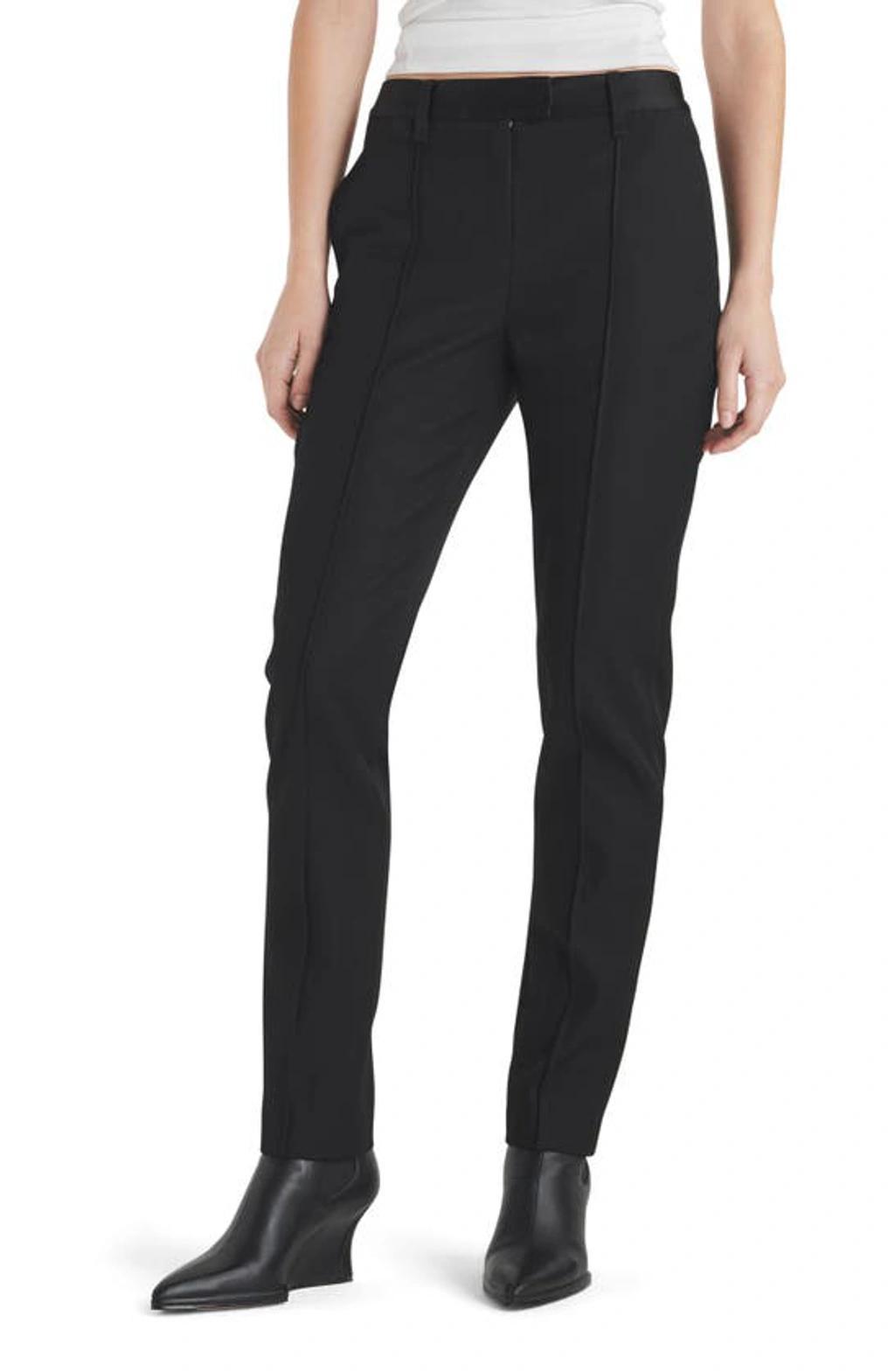 Blaine Virgin Wool Straight Leg Pants In Black Product Image