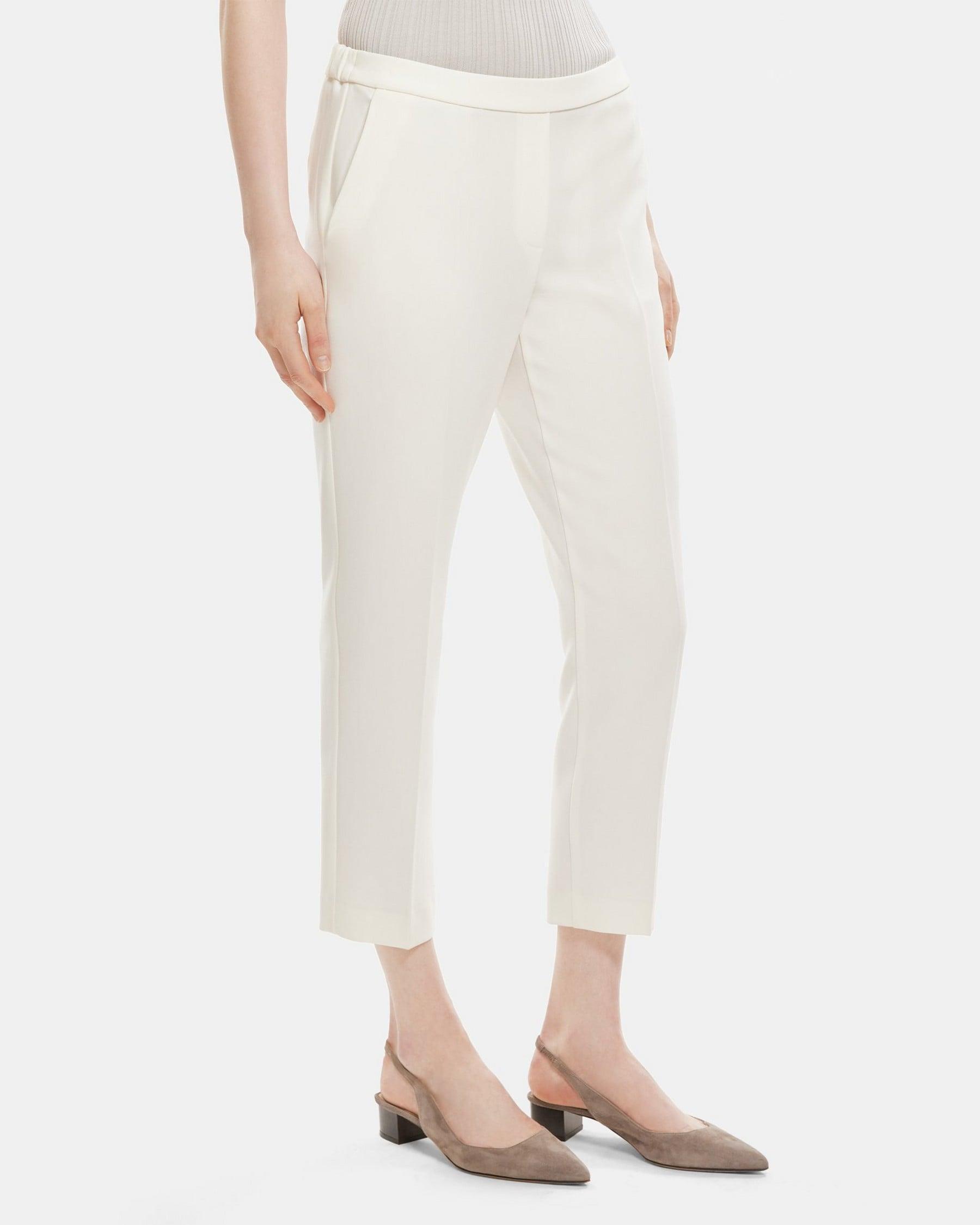 Cropped Slim Pull-On Pant in Crepe Product Image