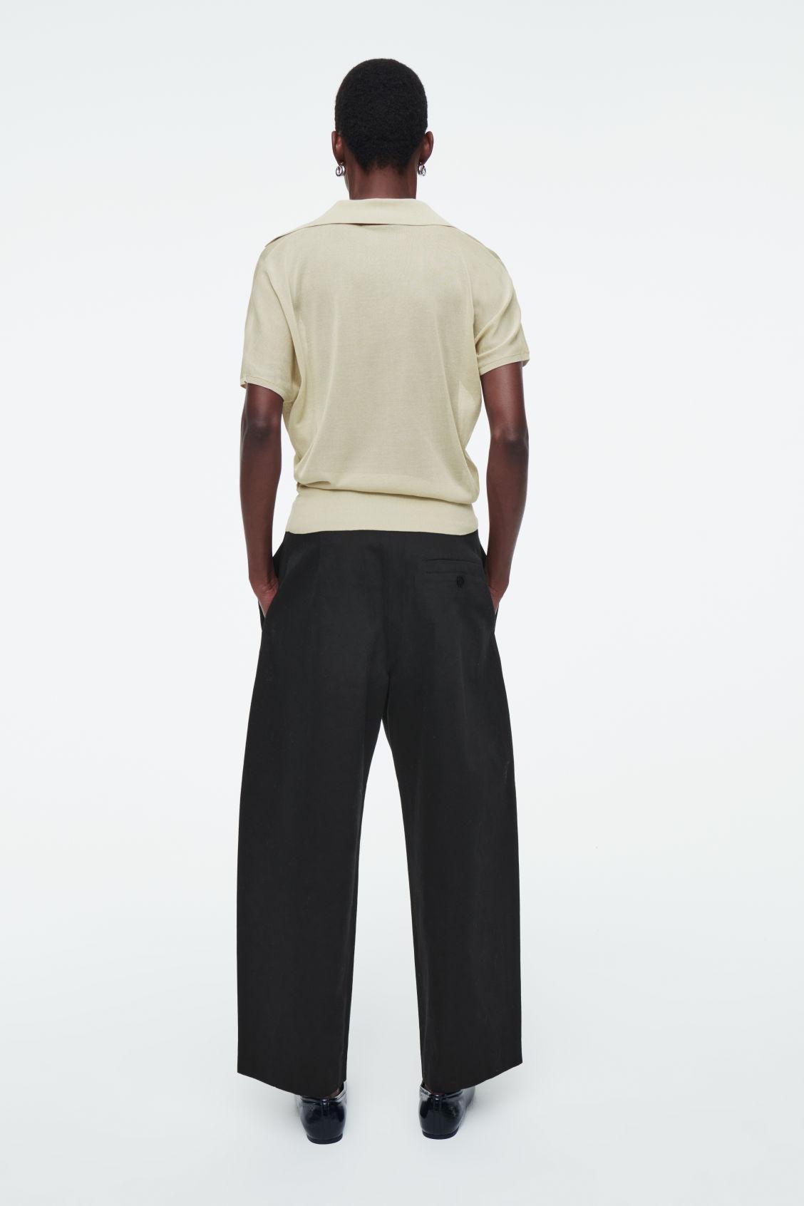 PLEATED BARREL-LEG CHINOS Product Image