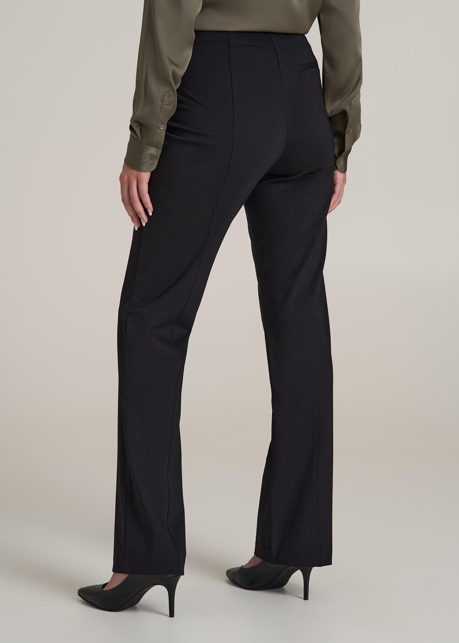 Straight Leg Dress Pants for Tall Women in Black Product Image