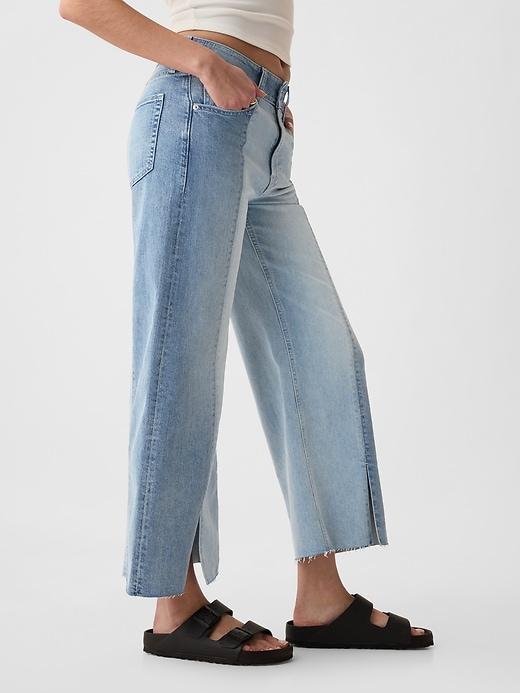 High Rise Stride Wide-Leg Ankle Jeans Product Image