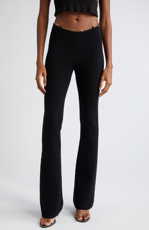 Alexander Wang Chain Belt Wool Blend Bootcut Pants Product Image