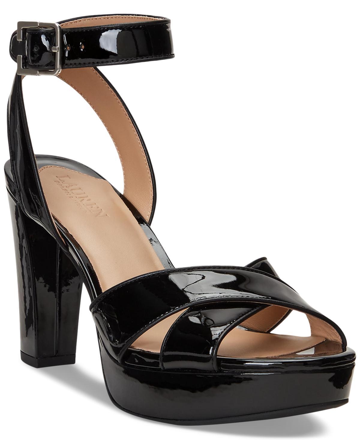 Lauren Ralph Lauren Womens Sasha Ankle-Strap Platform Dress Sandals Product Image