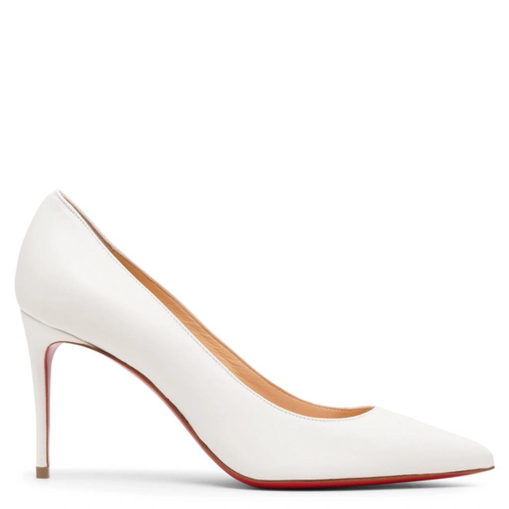 CHRISTIAN LOUBOUTIN Kate 85 Leather Pumps In White product image