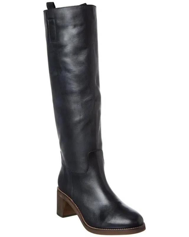 Tabby Tall Leather Knee-high Boot In Black Product Image