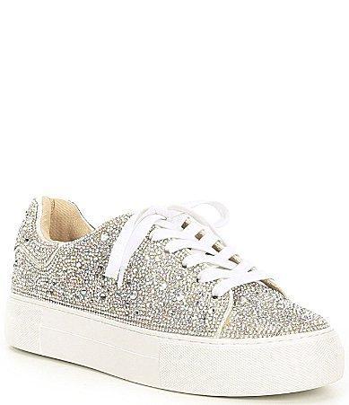 Betsey Johnson Sidny Crystal Pav Platform Sneaker Product Image