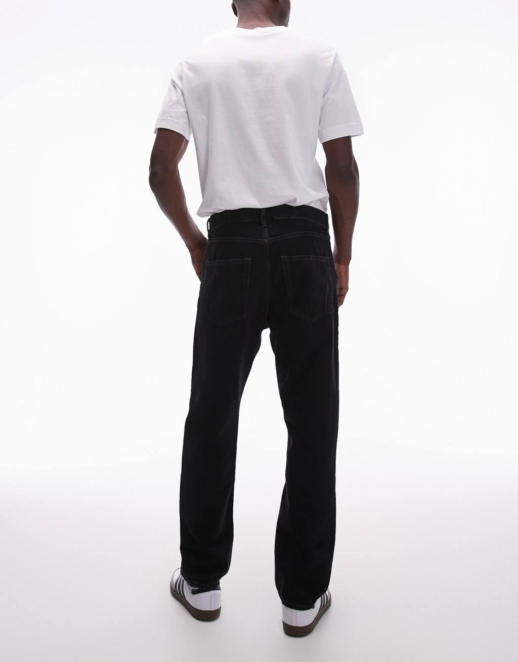 ARKET Coast relaxed tapered jeans in black Product Image