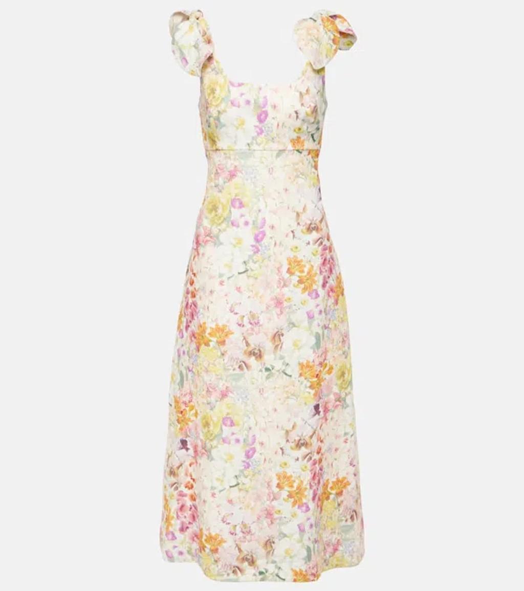 Harmony Tie Shoulder Midi Dress Kaleidoscope Garden Product Image