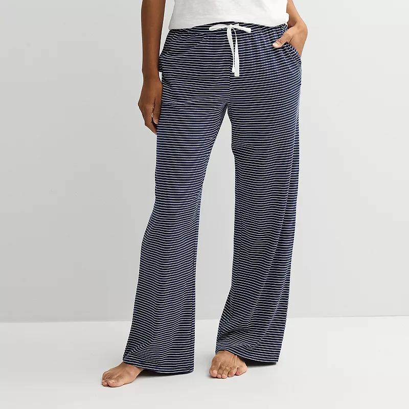 Womens Sonoma Goods For Life Cotton Modal Open Hem Pajama Pants Product Image