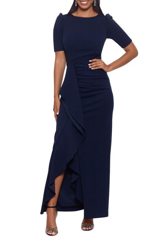 Xscape Evenings Xscape Scuba Crepe Ruffle Gown Product Image