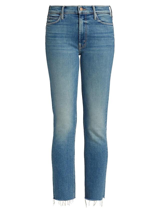 MOTHER The Dazzler Mid-Rise Straight Jeans By MOTHER in Blue Size 23 Product Image