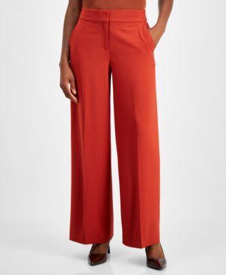 Women's Mid-Rise Wide-Leg Suit Pants Product Image