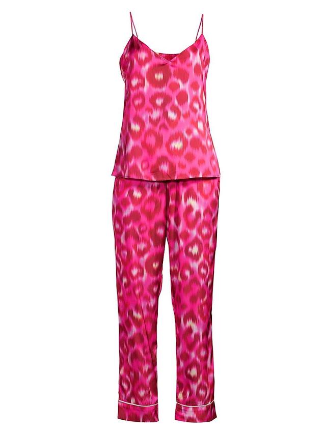 Womens Into The Wild Linda Leopard Long Camisole Pajama Set Product Image