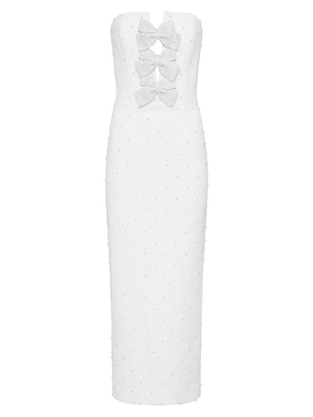 Womens Ophelia Embellished Crepe Bridal Midi-Dress Product Image