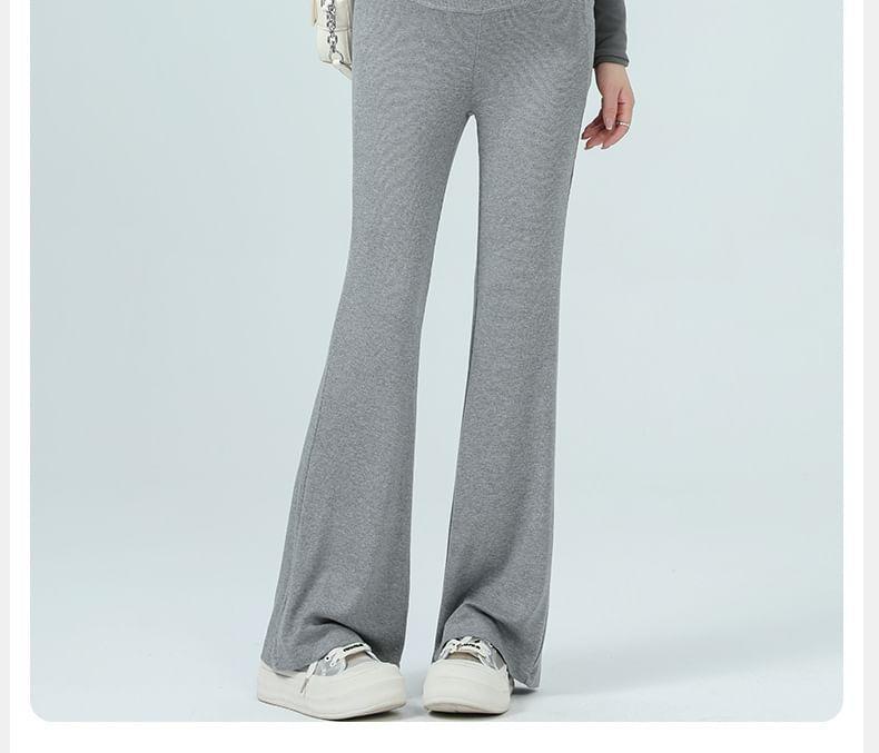 Maternity High Rise Plain Flared Pants Product Image