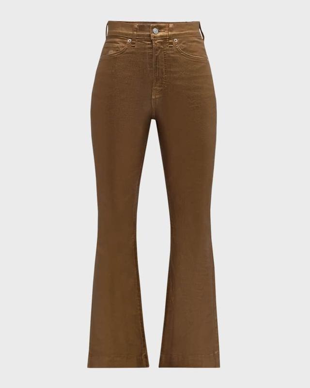 Carson Metallic Ankle Flare Jeans Product Image