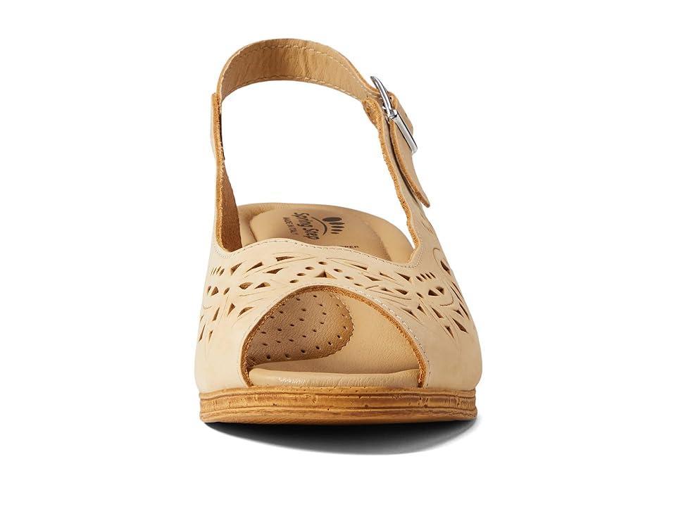 Spring Step Orella (Light Yellow Nubuck) Women's Wedge Shoes Product Image