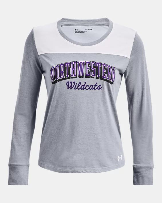 Women's UA Performance Cotton Collegiate Long Sleeve Product Image